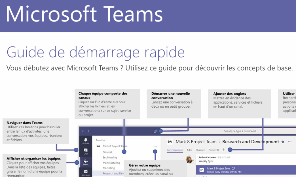 Microsoft Teams : Guide de démarrage rapide