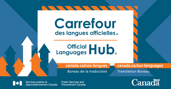 Bilingual banner (French first) for X message number 2 to promote the Official Languages Hub®.