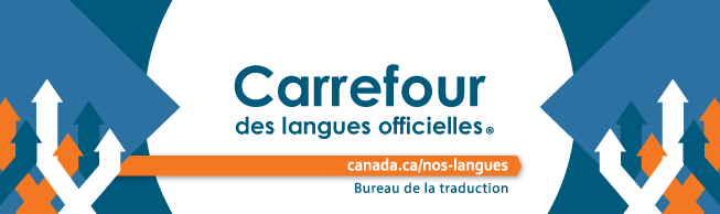 Unilingual French web banner for the Official Languages Hub®, in 653 X 194 format.