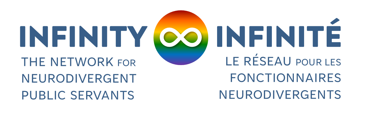 Logo for Infinity - The Network for Neurodivergent Public Servants / Infinité - Le Réseau des fonctionnaires neurodivergents