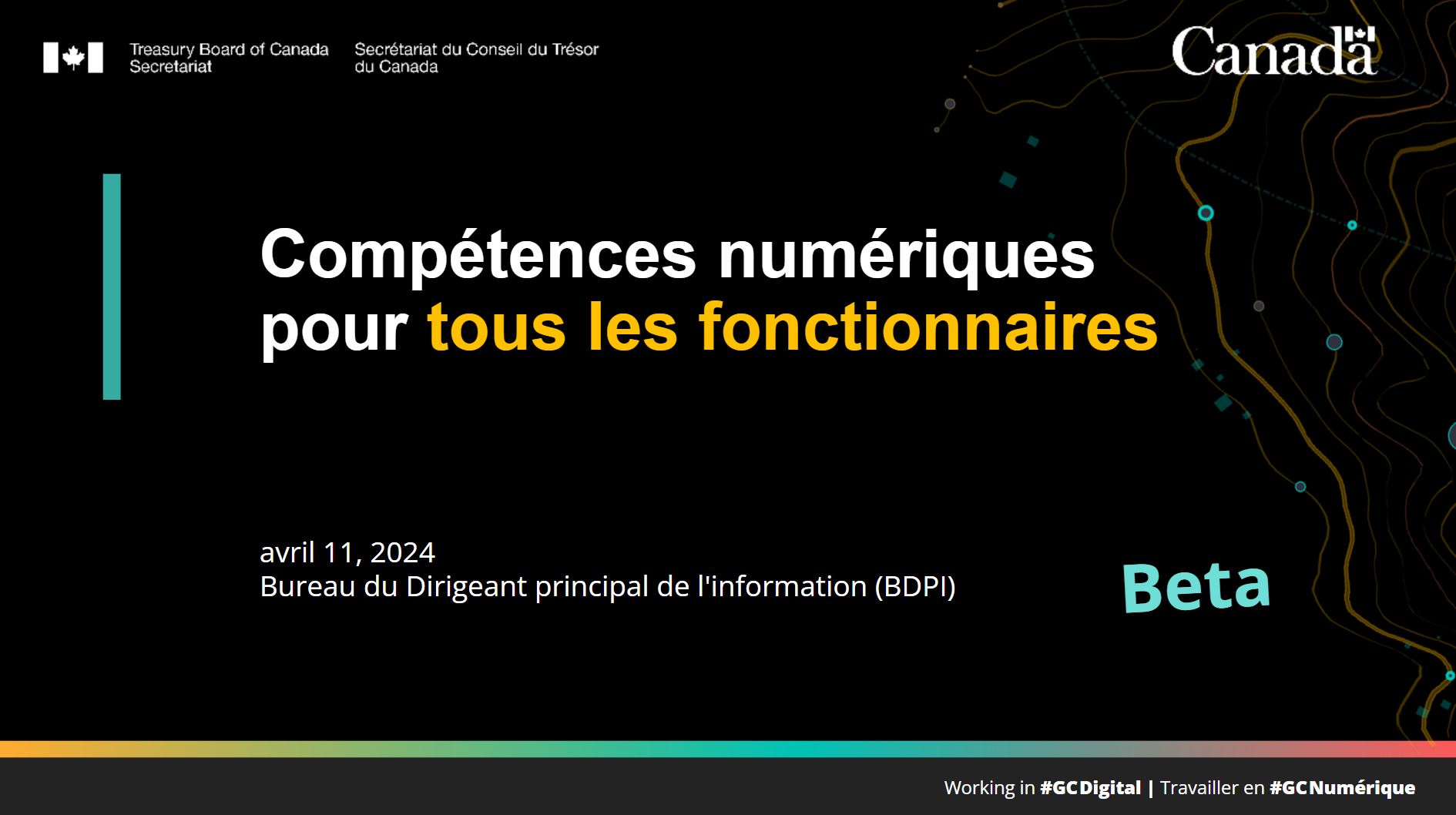 Compétences numériques - pour tous les fonctionnaires diapositive de titre PowerPoint