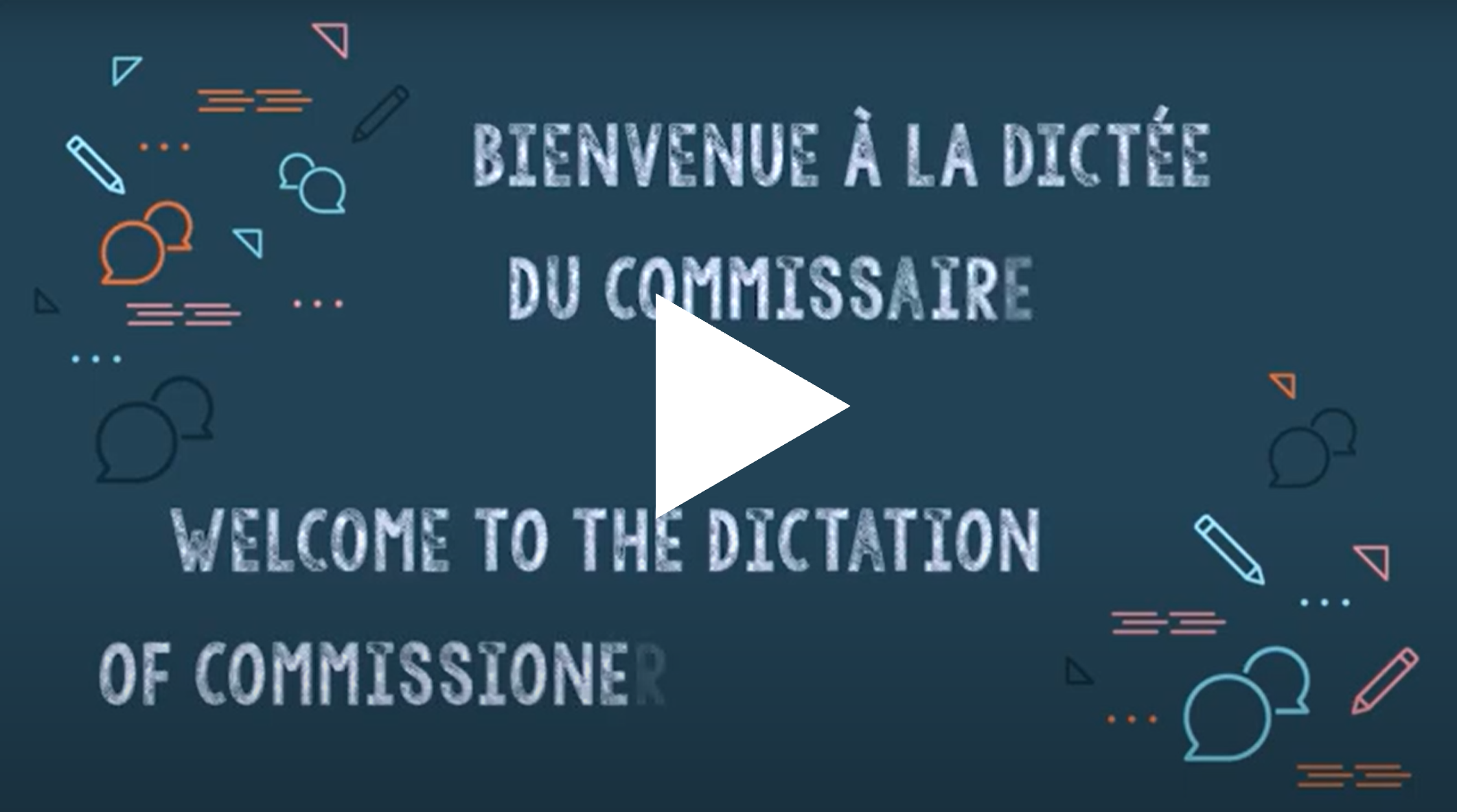 Welcome to the Commissioner's dictation