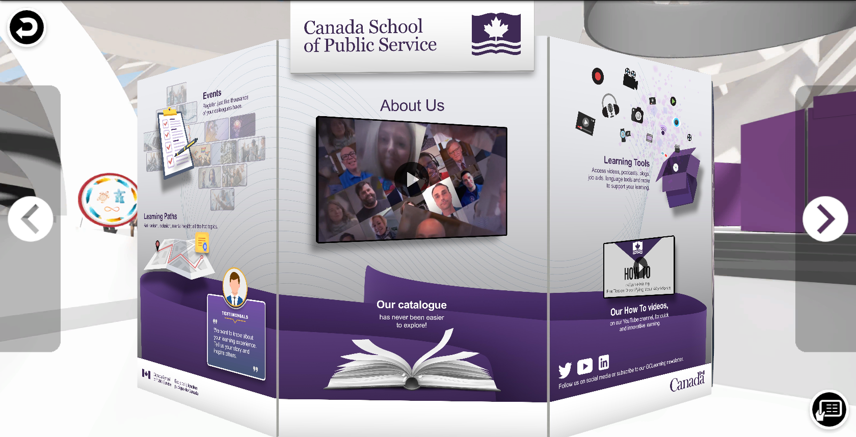 "Exemple of the CSPS 3-D kiosk"