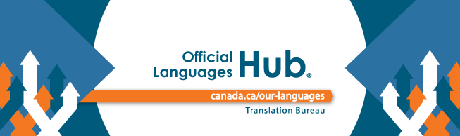 Bannière Web unilingue anglaise du Carrefour des langues officielles® en format 653 X 194.