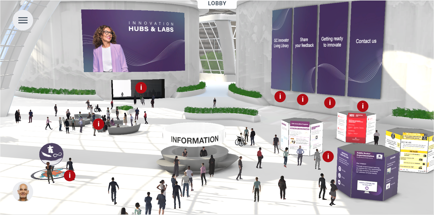 Virtual exhibition of innovation centers and labs of the Government of Canada