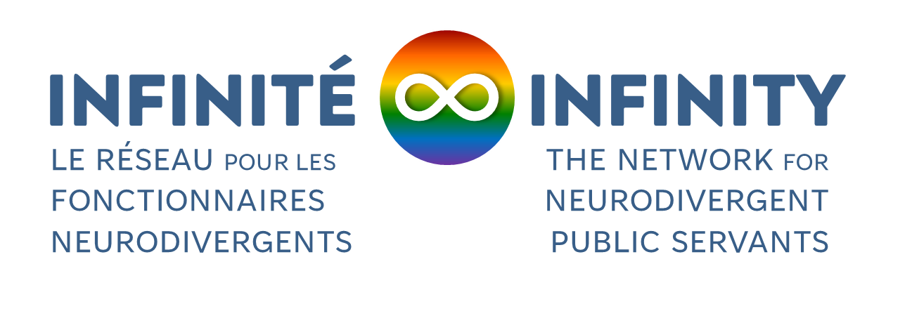 Logo for Infinity - The Network for Neurodivergent Public Servants / Infinité - Le Réseau des fonctionnaires neurodivergents