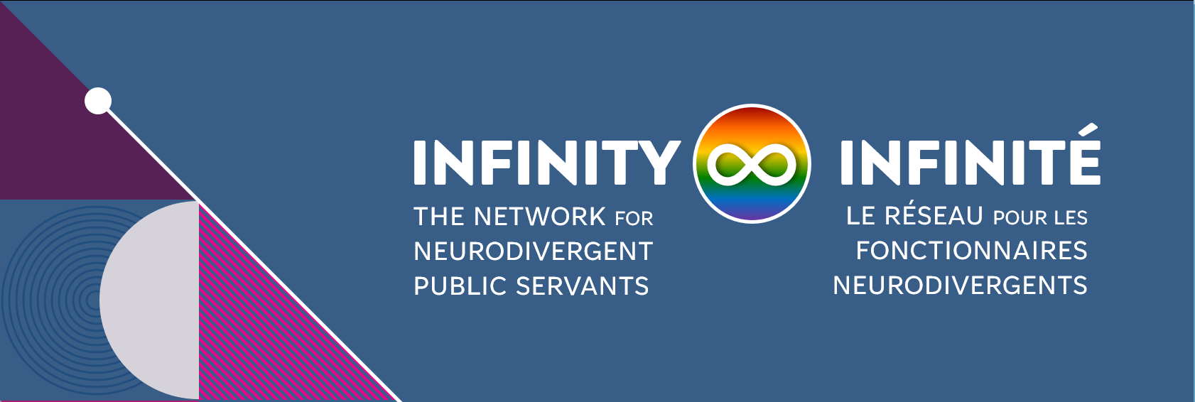 Logo for Infinity - The Network for Neurodivergent Public Servants / Infinité - Le Réseau des fonctionnaires neurodivergents