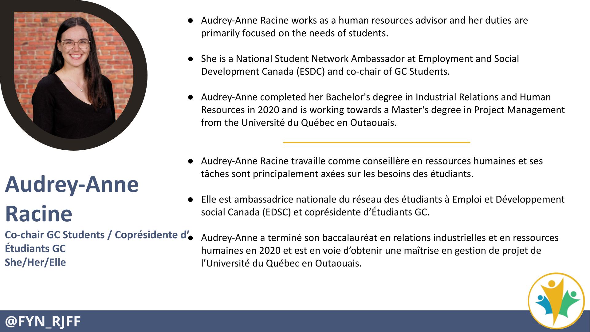 Audrey-Anne Racine Bio BIL